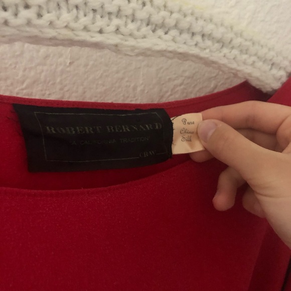 Robert Bernard Pure China Silk Dress w/ Tie - Picture 1 of 4